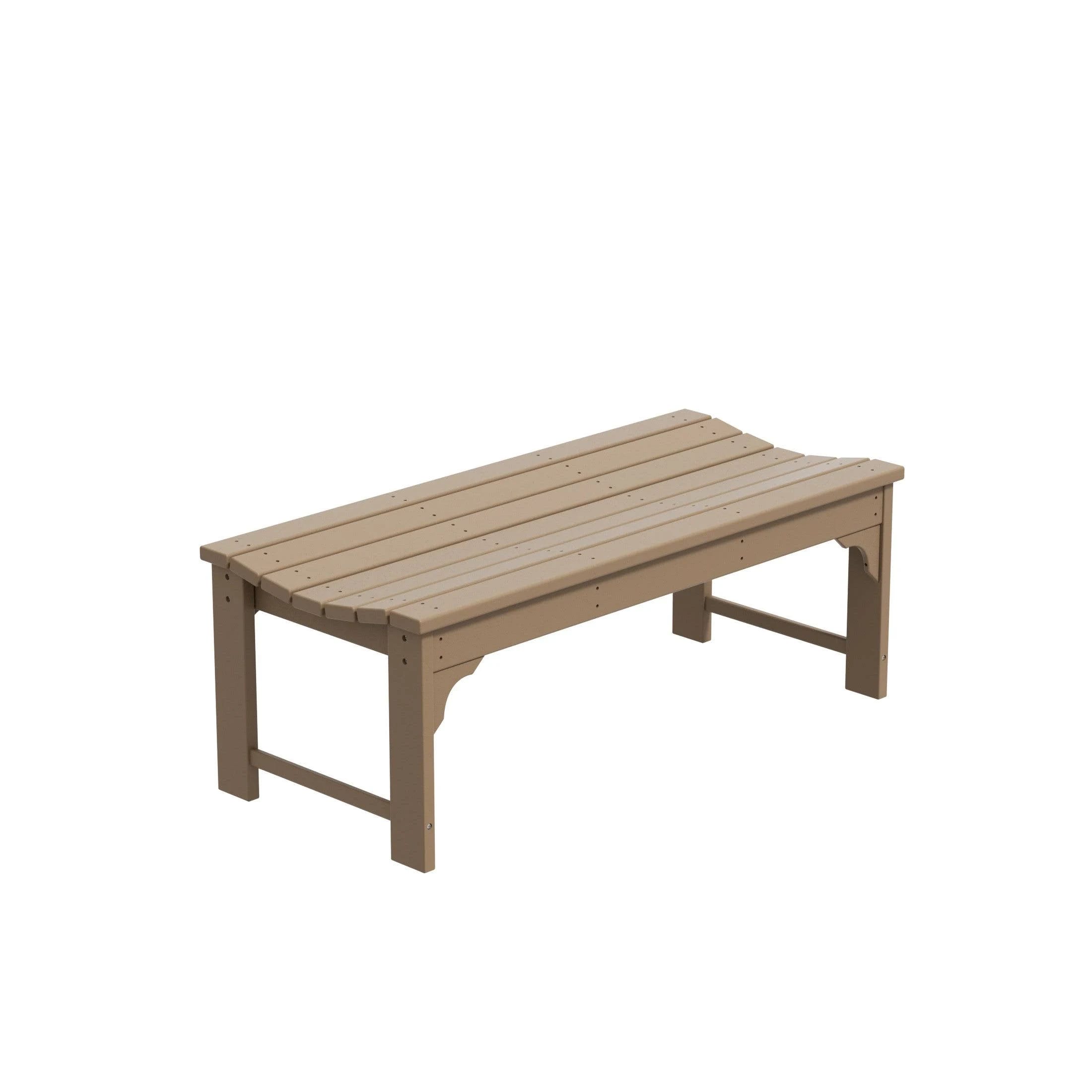 Weathered Wood Backless Porch Bench for All Seasons | Image