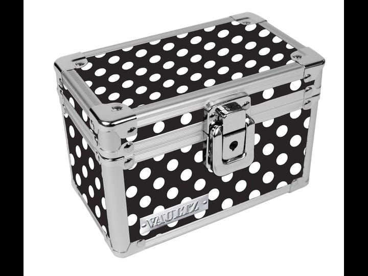 vaultz-locking-index-card-file-box-with-flip-top-holds-350-3x5-cards-black-white-polka-dot-vz03715-1