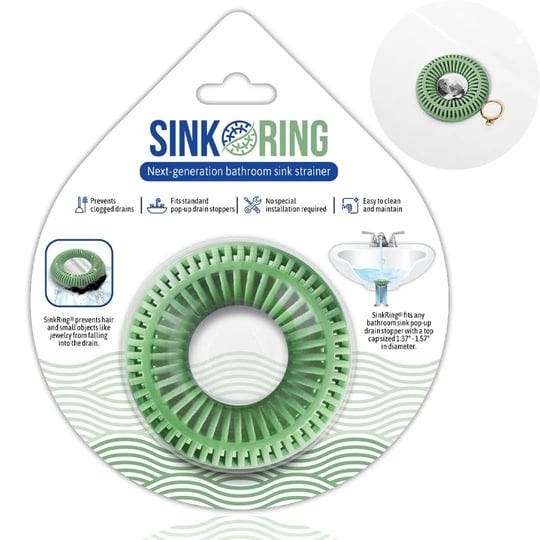 sinkring-the-ultimate-bathroom-sink-drain-protector-hair-catcher-strainer-snare-sage-green-1
