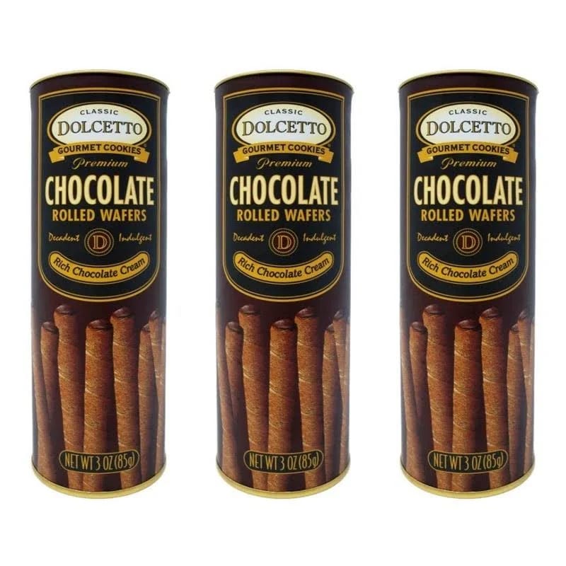 Premium Cream-Filled Dolcetto Rolled Wafers Cookies - Zero Trans Fat, No Artificial Flavors | Image