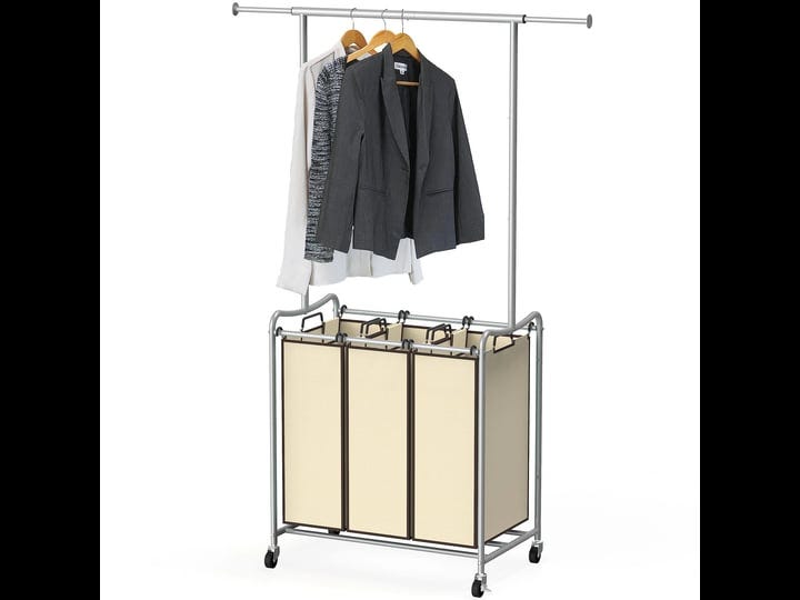 decobros-heavy-duty-3-bag-laundry-sorter-cart-with-hanging-bar-1