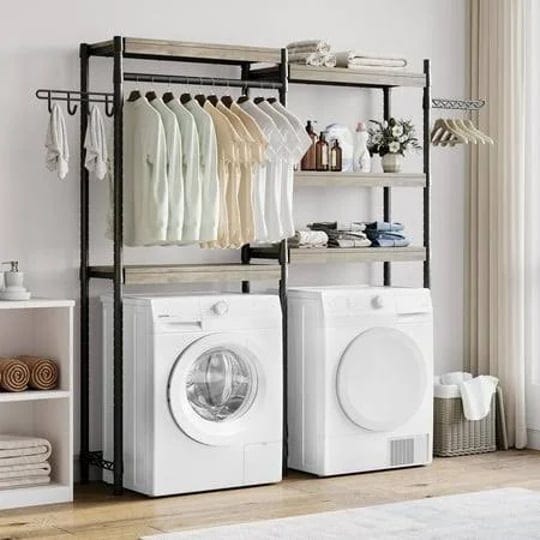 2024-new-5-tier-over-the-washer-storage-shelf-durable-wood-laundry-room-rack-with-adjustable-shelves-1