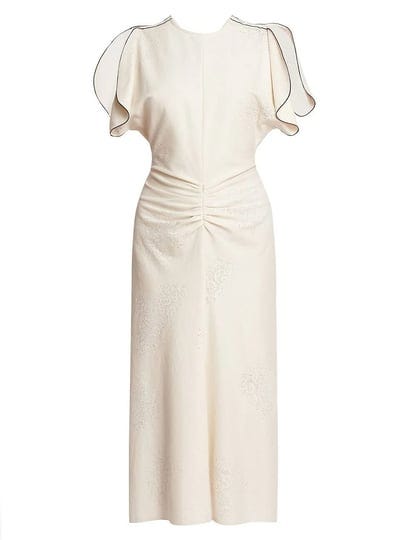 victoria-beckham-gathered-waist-midi-dress-in-cream-16-uk-size-1