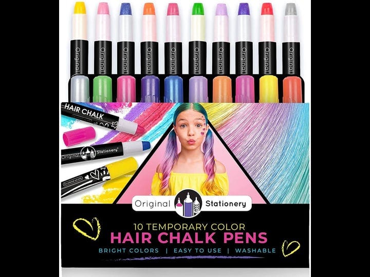 original-stationery-hair-chalks-set-for-girls-10-piece-temporary-hair-chalk-colors-1