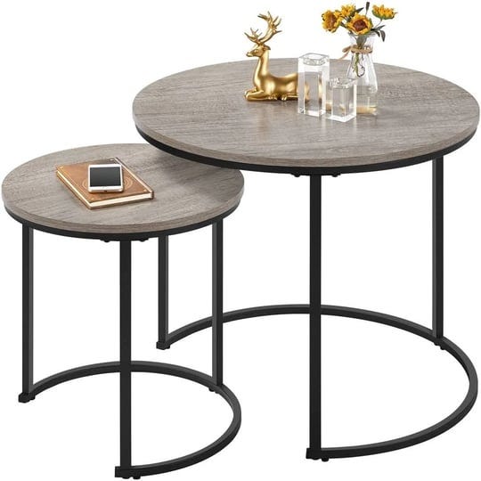 yaheetech-rustic-nesting-end-table-with-round-wooden-tabletop-set-grey-1