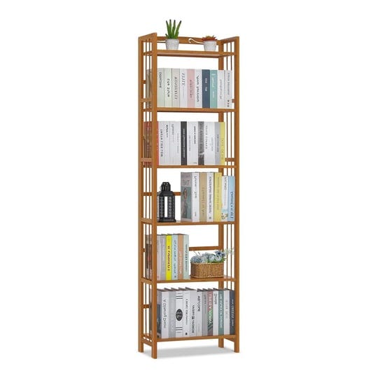 monibloom-tall-6-tier-bookshelf-bamboo-multifunction-free-standing-narrow-storage-bookcase-display-s-1