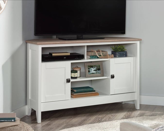 sauder-august-hill-corner-tv-stand-in-soft-white-1