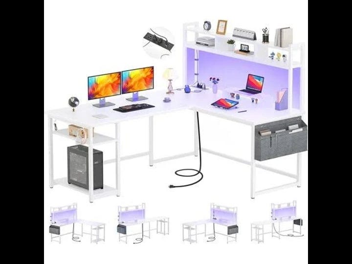 homieasy-l-shaped-desk-with-power-outlet-led-strip-2-person-reversible-corner-computer-desk-with-hut-1