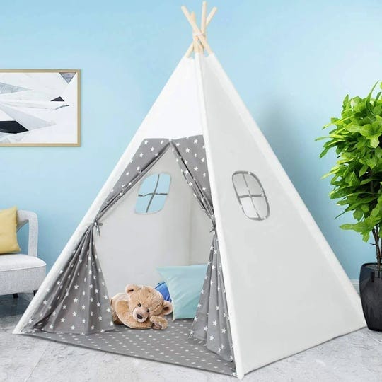 wilhunter-kids-teepee-tent-for-kids-gray-star-curtain-kids-play-tent-gift-for-boys-and-girls-kids-te-1