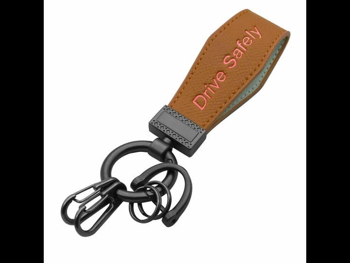 liangery-keychain-for-men-women-leather-car-key-chain-with-5-key-rings-drive-safely-have-fun-keychai-1