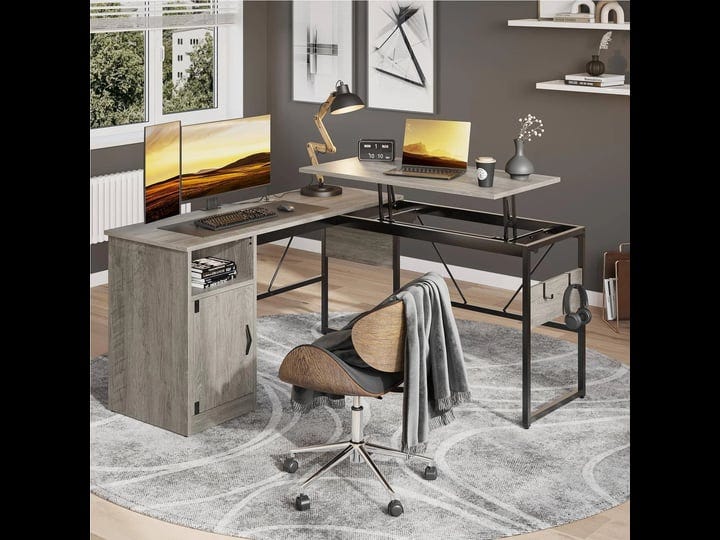 bestier-95-2-inch-l-shaped-desk-with-lift-top-sit-to-stand-corner-computer-desk-with-cabinet-for-hom-1