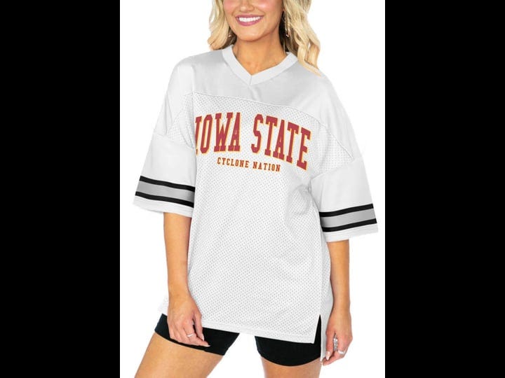 womens-gameday-couture-white-iowa-state-cyclones-option-play-oversized-mesh-fashion-jersey-size-larg-1