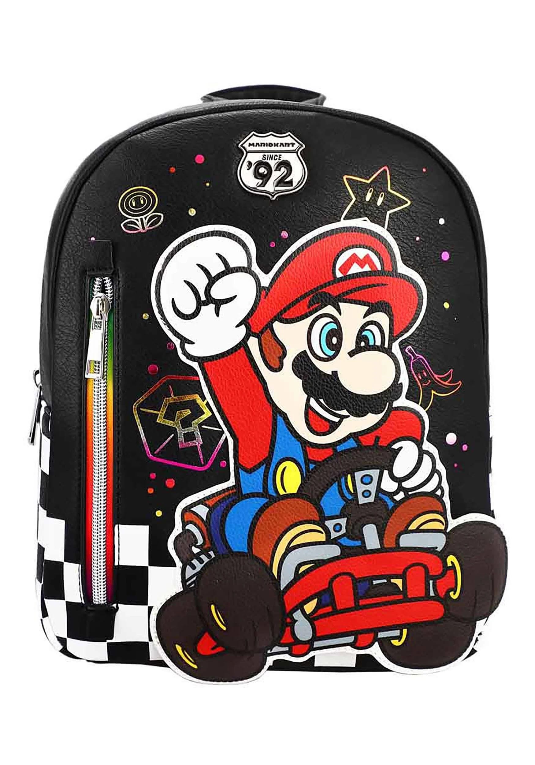Mario Kart: Rainbow Road Mini Backpack, Officially Licensed, Adjustable Straps | Image