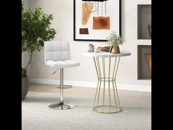 bar-stool-with-pu-leather-white-adjustable-swivel-1