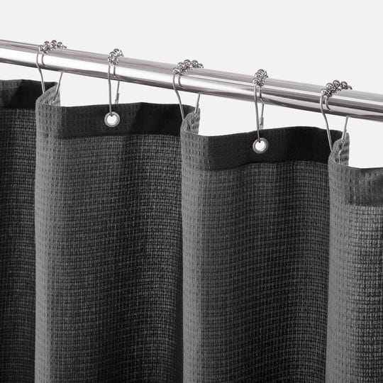 black-waffle-weave-fabric-shower-curtain-72-x-72-by-mdesign-1