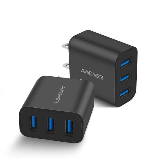 amoner-wall-charger-upgraded-2pack-15w-3-port-usb-plug-cube-portable-black-by-adesso-power-1