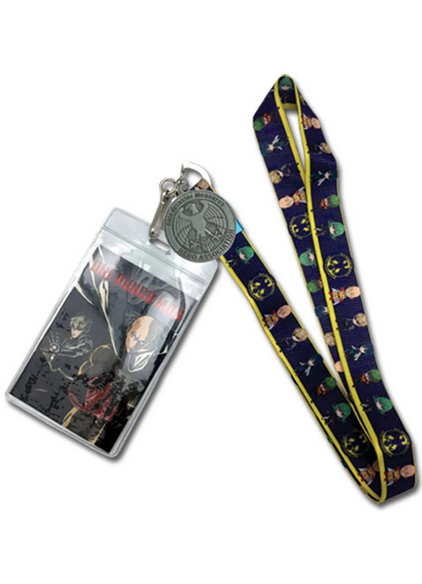 Official One Punch Man Anime Lanyard with Metal Embellishment for ID Holding | Image