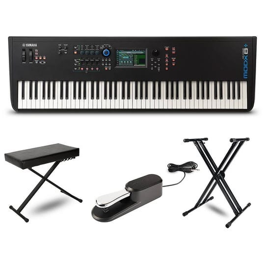 yamaha-modx8-synthesizer-with-stand-bench-and-sustain-pedal-1