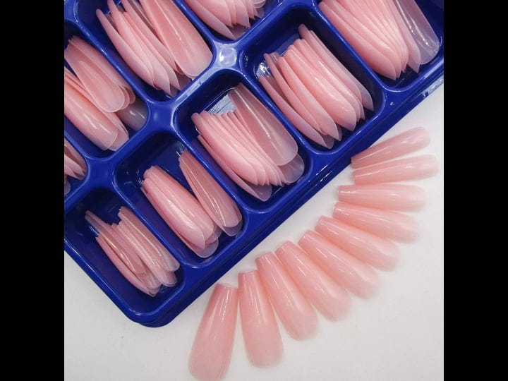 loveourhome-100pc-colored-long-coffin-false-nails-artificial-acrylic-tips-ballerina-shape-nude-pink--1
