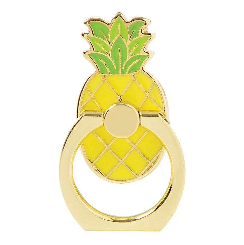 Pineapple Cell Phone Stand with Finger Grip and Adjustable Viewing Angle | Image