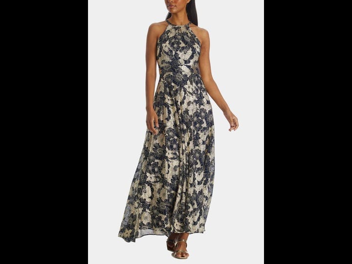 betsy-adam-petite-floral-halter-neck-gown-navy-gold-floral-1