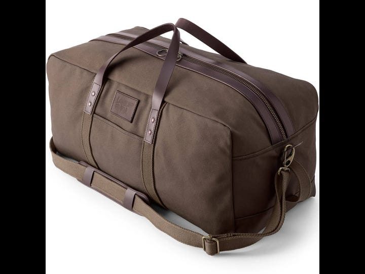 lands-end-waxed-canvas-travel-duffle-bag-brown-1