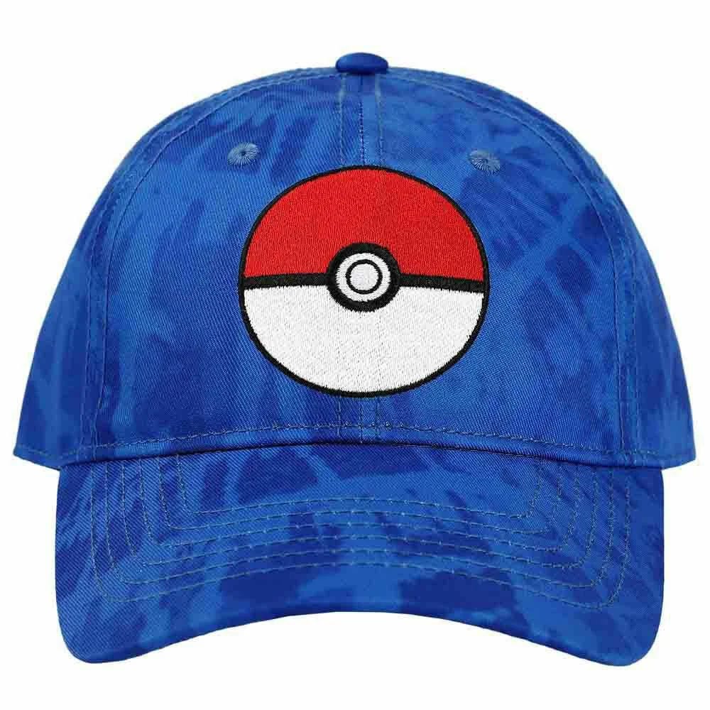 Pokemon Blue Tie-Dye Pokeball Embroidered Hat for Fans | Image