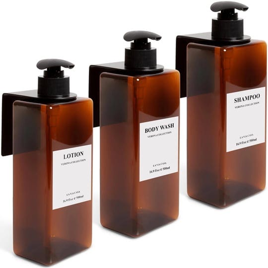 la-via-casa-shampoo-and-conditioner-dispenser-3-plastic-amber-3-wall-mount-black-shampoo-dispenser-w-1