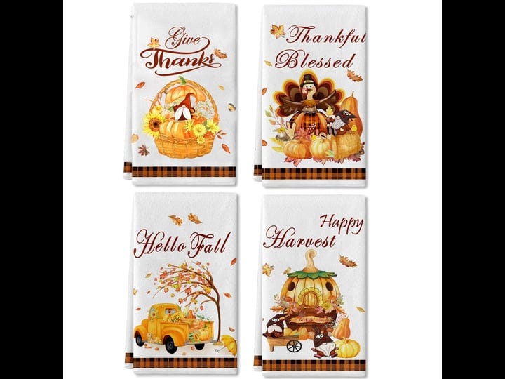 lebsitey-fall-kitchen-towels-set-of-4-give-thanks-hello-fall-happy-harvest-truck-pumpkin-dish-towel--1