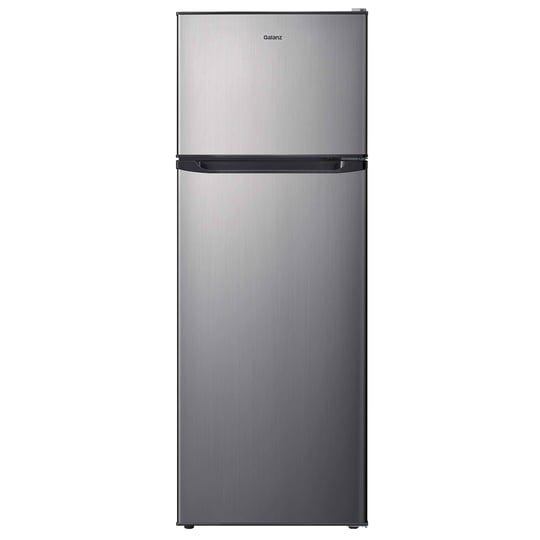 galanz-12-cu-ft-top-freezer-refrigerator-frost-free-stainless-look-silver-1