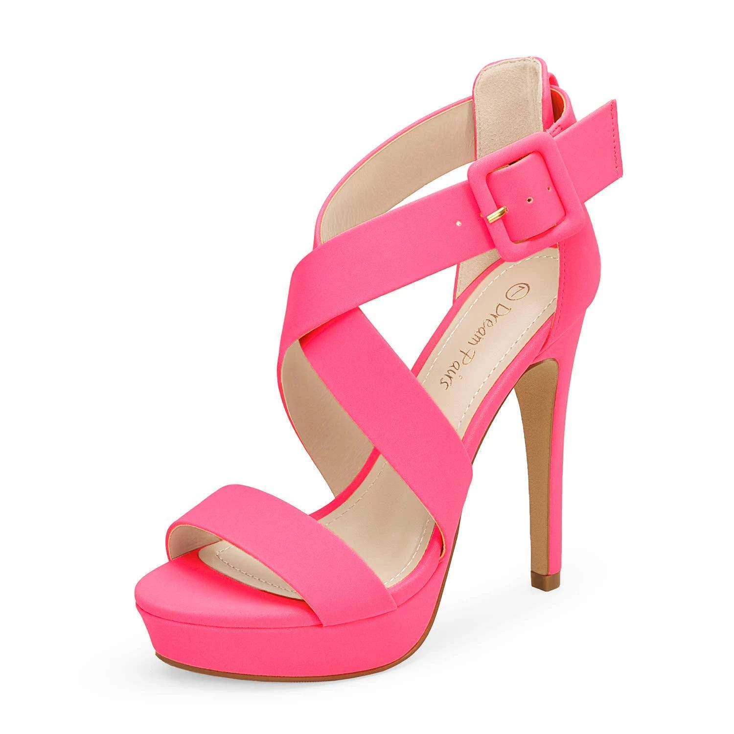 Dream Pairs: Stylish, Comfortable High Heels in Pink (Size 9 Medium) | Image
