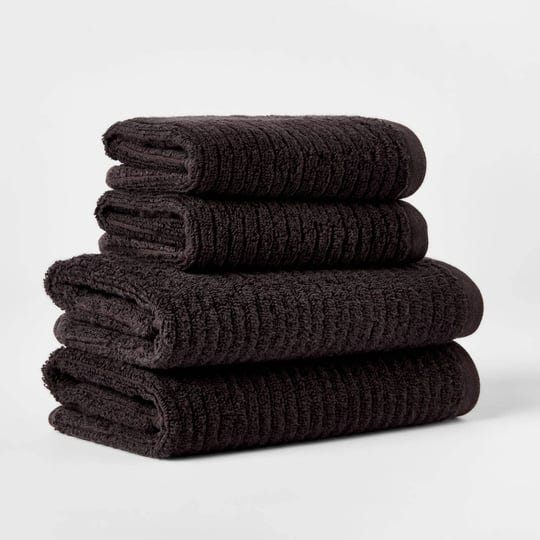 4pk-quick-dry-ribbed-hand-wash-towel-set-washed-black-threshold-1