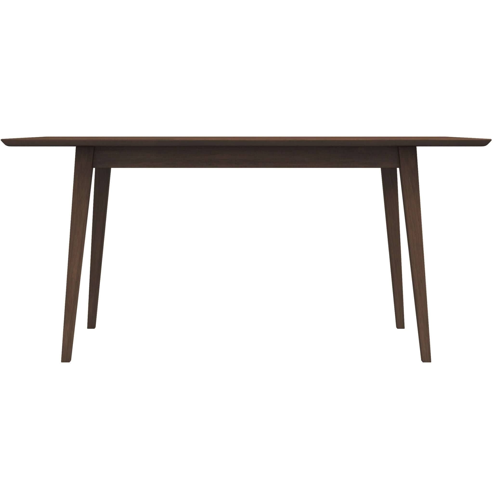 Modern Walnut Dining Table with Beveled Edges | Image