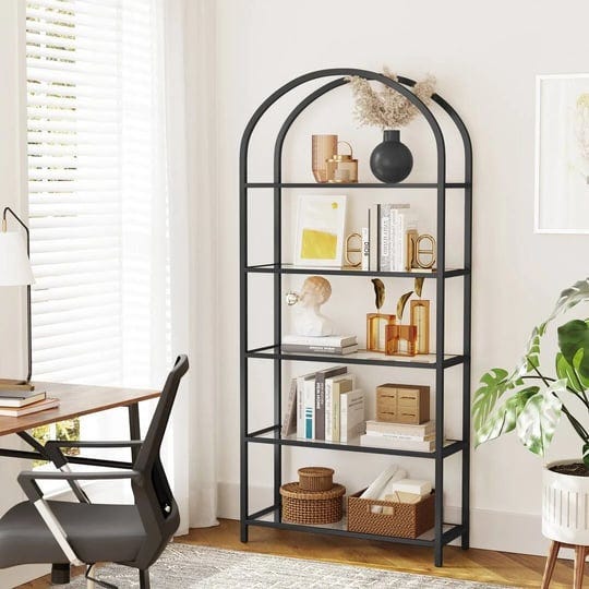 kendra-steel-etagere-bookcase-black-1