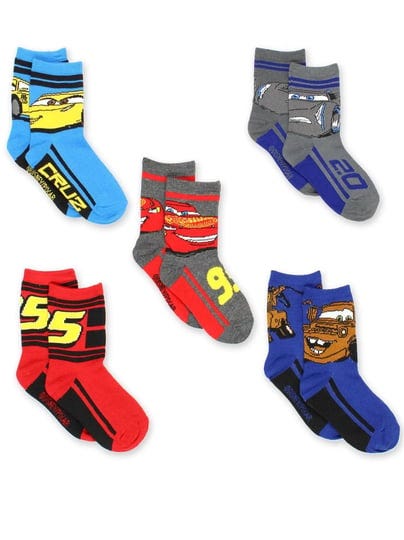 disney-cars-boys-toddler-5-pack-crew-socks-1