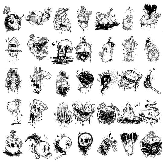 35pcs-unique-art-temporary-tattoo-skin-safety-american-brand-detachable-waterproof-and-durable-roarh-1