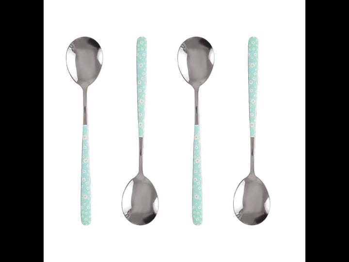 chenshuo-stainless-steel-soup-spoonkorean-dessert-spoongreen-daisy-mixed-color-spoon-for-home-kitche-1