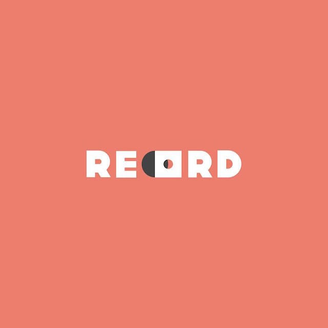 Clever Typographic Logos - Record