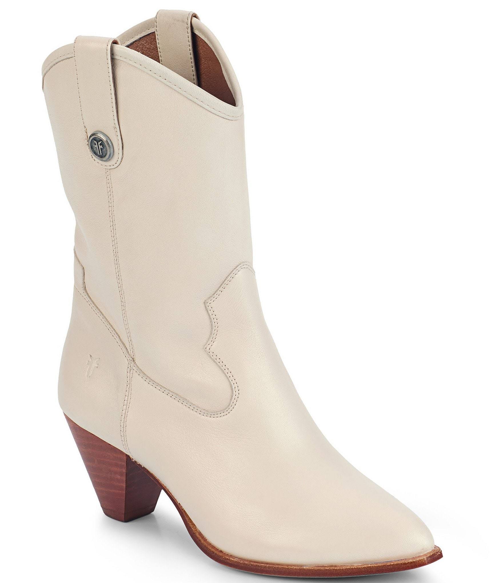 Stylish White Cowgirl Boots - Frye June Western Boots | Image