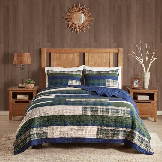 woolrich-spruce-hill-full-queen-green-oversized-cotton-quilt-mini-set-1