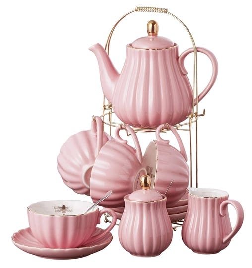 jusalpha-fine-china-pink-coffee-cup-teacup-set-7-oz-cups-saucer-service-for-4-with-teapot-sugar-bowl-1