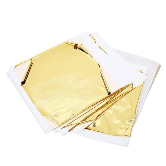 okuyonic-large-gold-foil-paper-100pcs-shiny-multipurpose-diy-supplies-imitation-gold-leaf-for-gildin-1