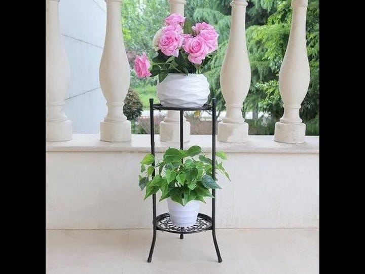 2-tier-metal-plant-stand-round-flower-pot-rack-planter-holder-modern-for-garden-patio-indoor-outdoor-1