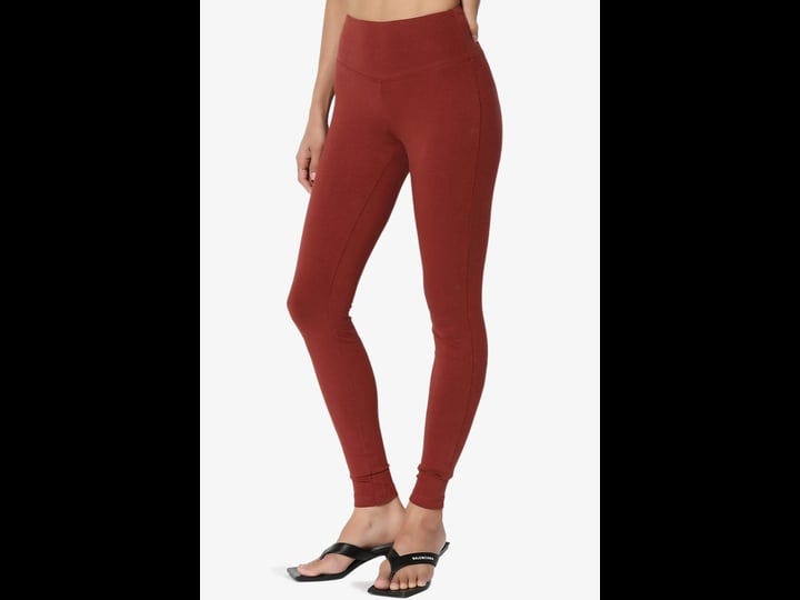 themogan-womens-plus-wide-waistband-cotton-compression-full-length-ankle-leggings-size-1xl-brown-1