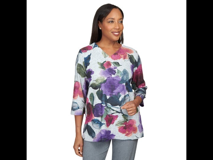 womens-alfred-dunner-v-neck-watercolor-floral-top-size-xl-multi-1