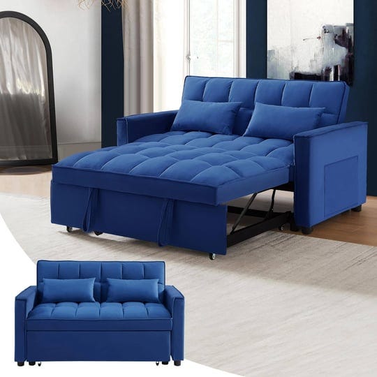 sumkea-convertible-sofa-couch-3-in-1-multi-functional-velvet-pull-out-bed-55-loveseat-chaise-lounge--1