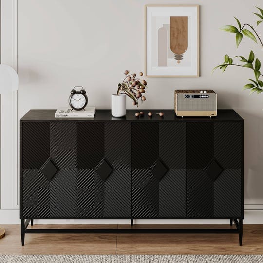 accent-black-lacquered-4-door-wooden-cabinet-sideboard-buffet-server-cabinet-storage-cabinetfor-livi-1