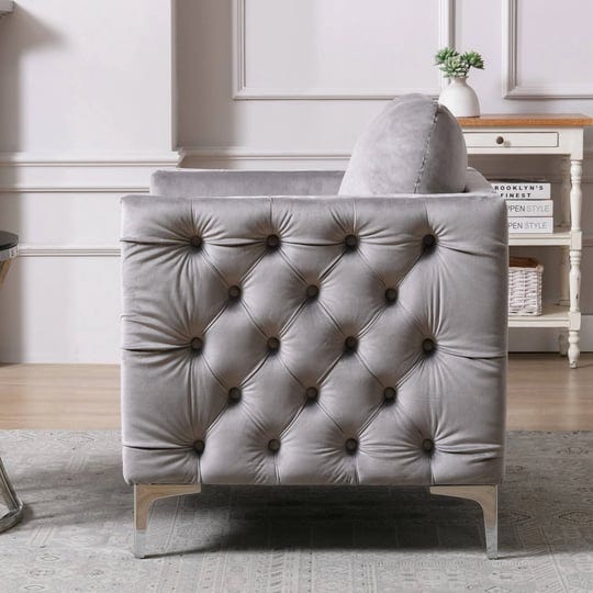 modern-velvet-armchair-tufted-button-accent-chair-grey-gray-1