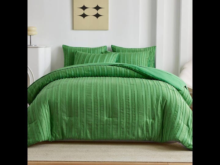 warmdern-green-comforter-set-queen-size-soft-bedding-sets-boho-striped-pattern-comforter-set-lightwe-1