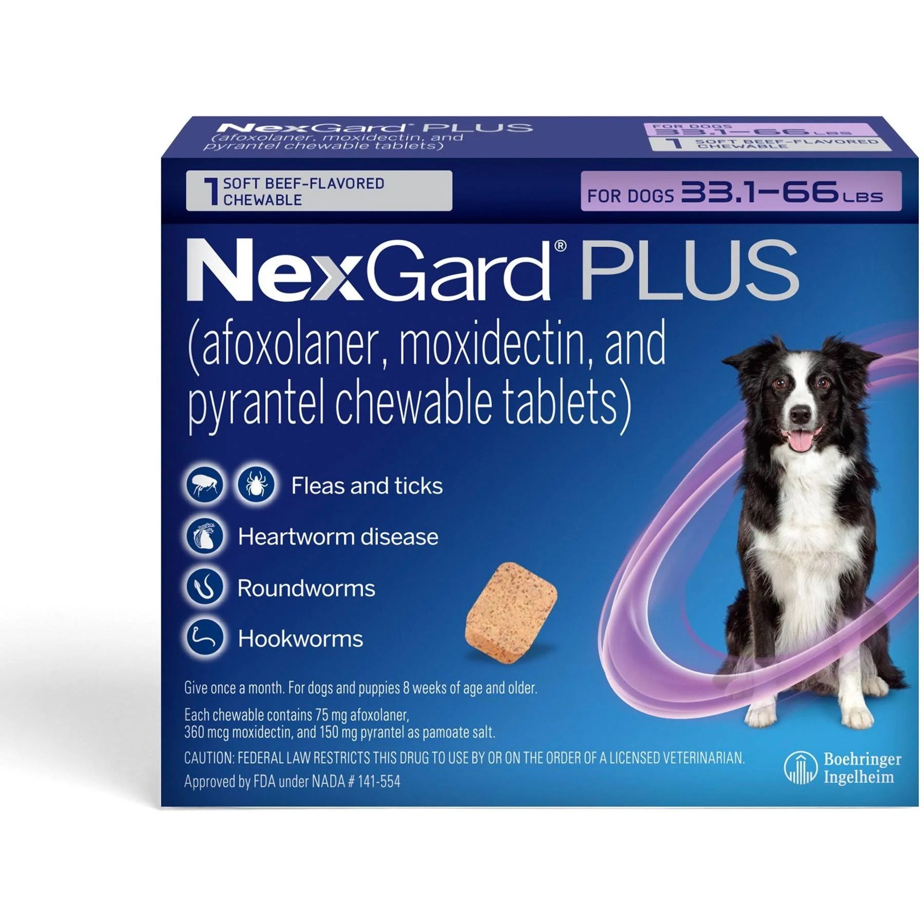 NexGard Plus Chewables: Monthly Flea, Tick, and Parasite Protection for Dogs | Image